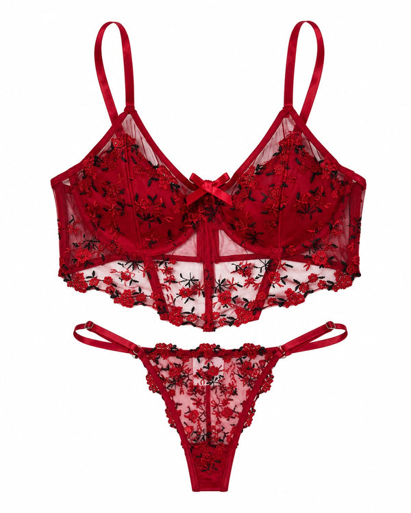 Cherry Seduction Corset Set