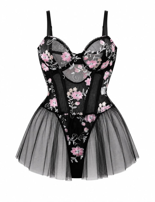 Midnight Blossom Bodysuit