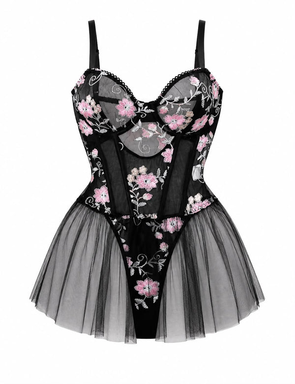 Midnight Blossom Bodysuit