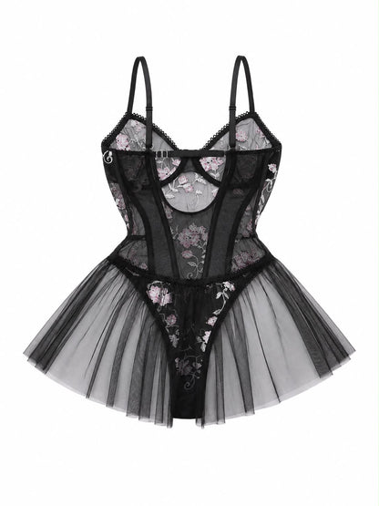 Midnight Blossom Bodysuit