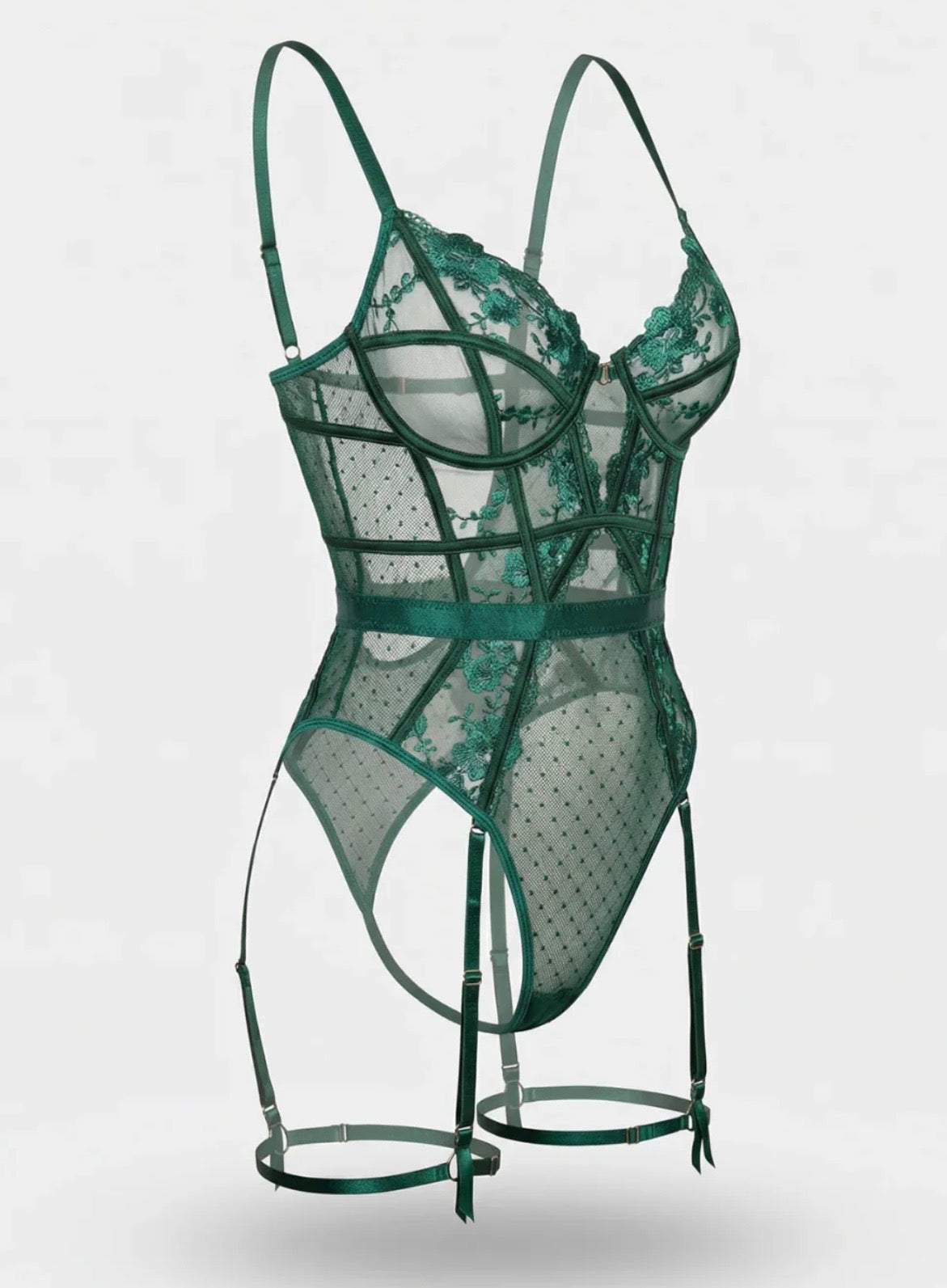 Green Lace Bodysuit