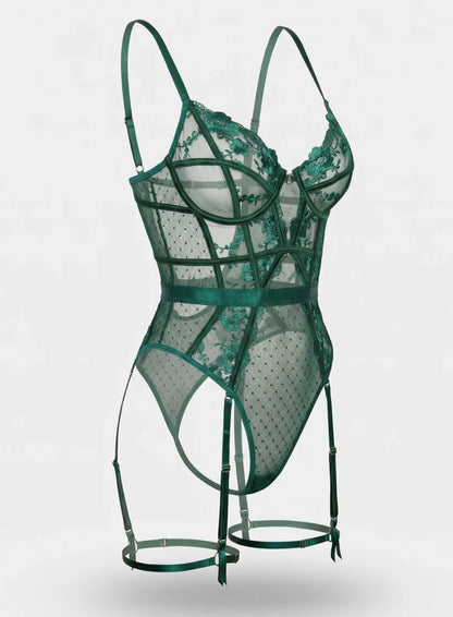 Green Lace Bodysuit