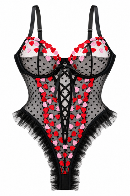 Love Lace Teddy – Black