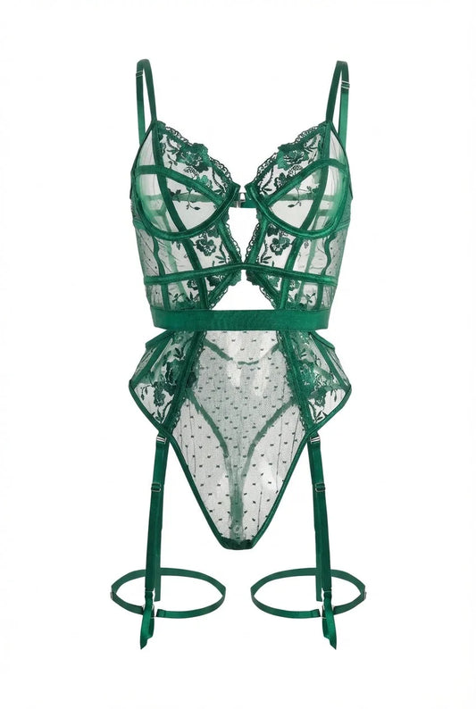 Green Lace Bodysuit